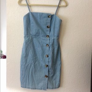 Topshop button-front mini dress